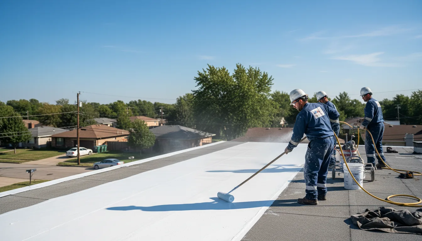 Commercial roof coating in Poteau, OK near me